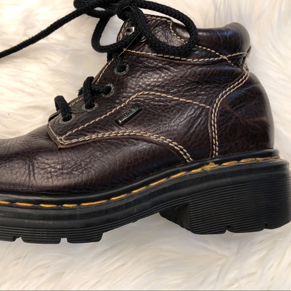 DR. MARTENS  Dark Brown leather Ankle Boots size 6 - Picture 4 of 8